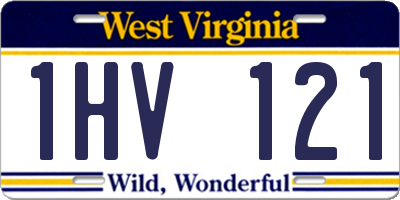 WV license plate 1HV121