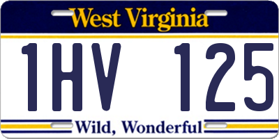 WV license plate 1HV125