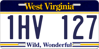 WV license plate 1HV127