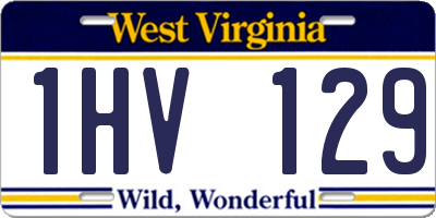 WV license plate 1HV129