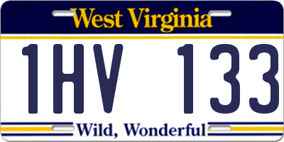 WV license plate 1HV133