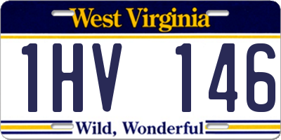 WV license plate 1HV146