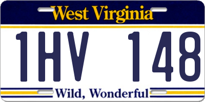 WV license plate 1HV148