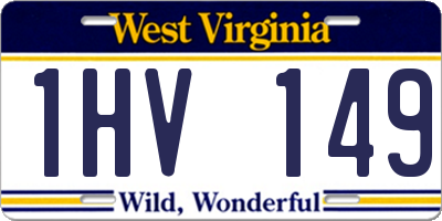 WV license plate 1HV149