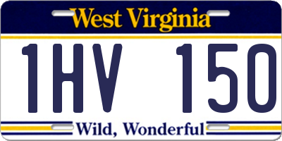 WV license plate 1HV150