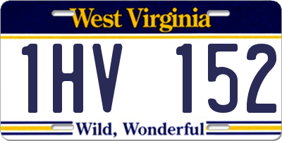 WV license plate 1HV152