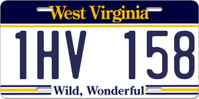 WV license plate 1HV158