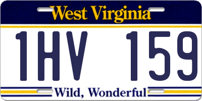 WV license plate 1HV159