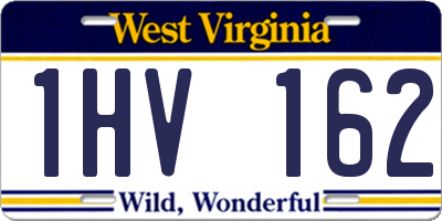 WV license plate 1HV162