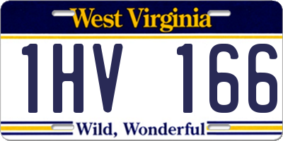 WV license plate 1HV166