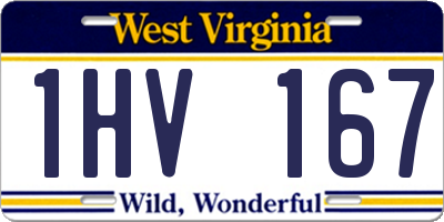 WV license plate 1HV167