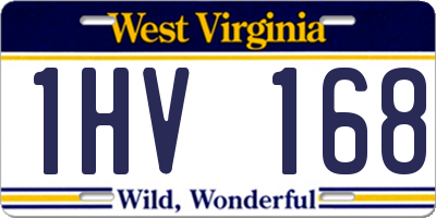 WV license plate 1HV168