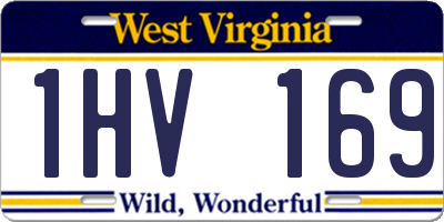 WV license plate 1HV169