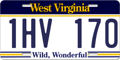 WV license plate 1HV170