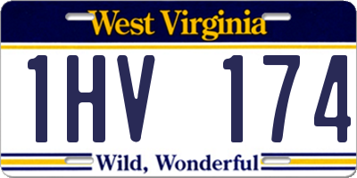 WV license plate 1HV174