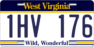 WV license plate 1HV176