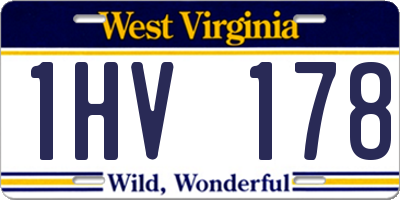 WV license plate 1HV178