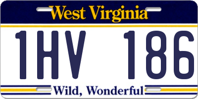 WV license plate 1HV186