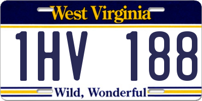 WV license plate 1HV188
