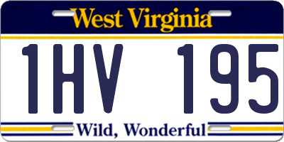 WV license plate 1HV195