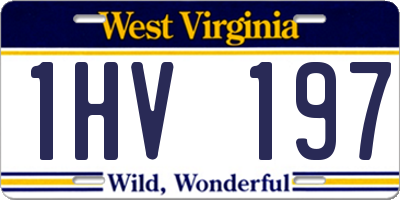 WV license plate 1HV197