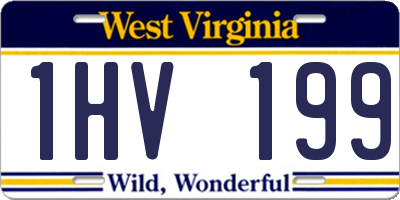 WV license plate 1HV199