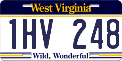 WV license plate 1HV248