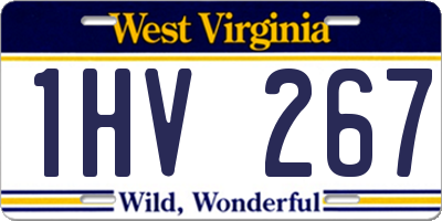 WV license plate 1HV267