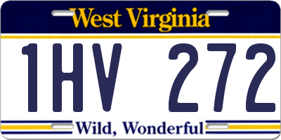 WV license plate 1HV272