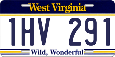 WV license plate 1HV291