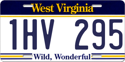 WV license plate 1HV295