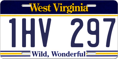 WV license plate 1HV297