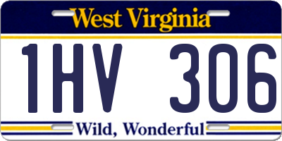 WV license plate 1HV306