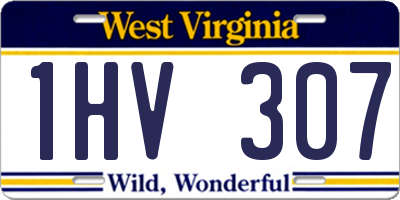 WV license plate 1HV307