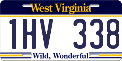 WV license plate 1HV338