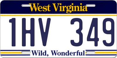 WV license plate 1HV349