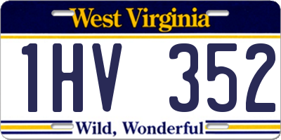 WV license plate 1HV352