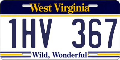 WV license plate 1HV367