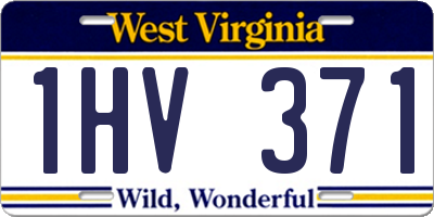 WV license plate 1HV371