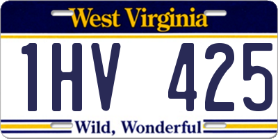 WV license plate 1HV425