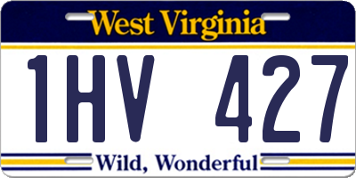 WV license plate 1HV427