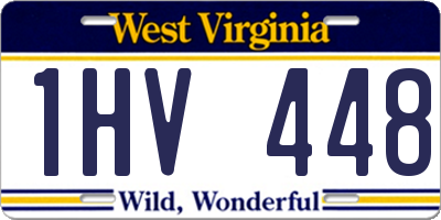 WV license plate 1HV448