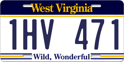 WV license plate 1HV471