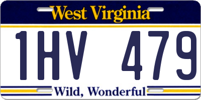 WV license plate 1HV479