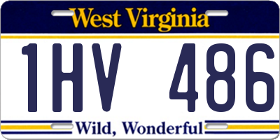 WV license plate 1HV486