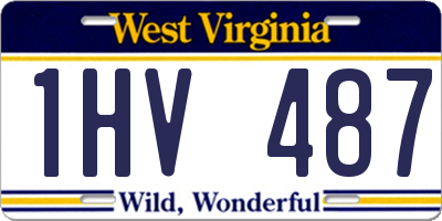 WV license plate 1HV487