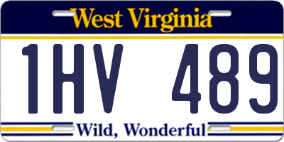 WV license plate 1HV489