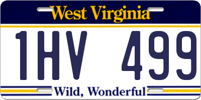 WV license plate 1HV499