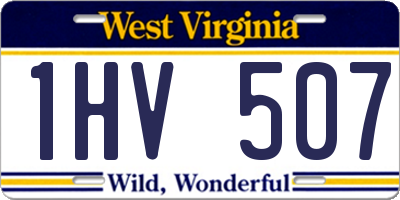 WV license plate 1HV507