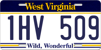 WV license plate 1HV509